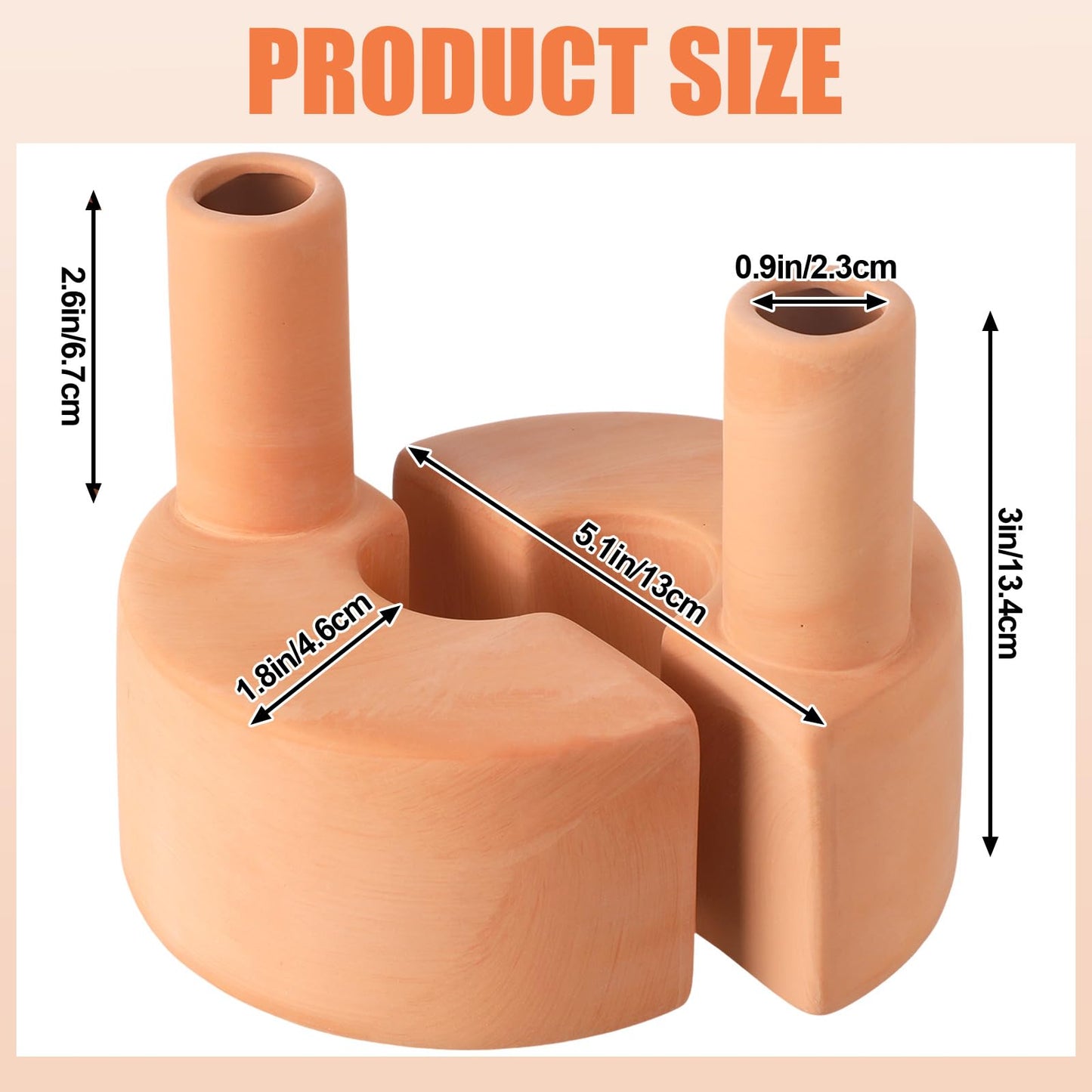 Blushtier 4 Pcs Terracotta Watering Spikes Large Capacity Tank Self Watering Planter Water Storage Reusable Automatic Terracotta Water Devices Self Irrigation System for Houseplants Garden Flowers
