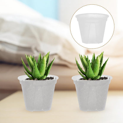 Yardenfun 10pcs Transparent Nursery Pots with Drainage Holes 3 inch Plastic Seedling Plant Pot for Outdoor Indoor House Plants Flowers Cactus