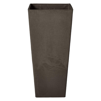 Arcadia Garden Products PSW FS32DC Contempo Tall Square Planter, 13 by 13 by 28-Inch, Dark Charcoal