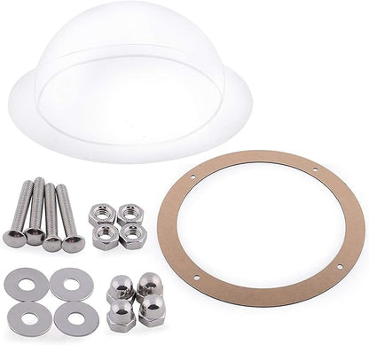 H&B Luxuries Durable Acrylic Dome Dog Window for Fence to View Outside for Satisfying Curious Pets FW058 (2-Pack)