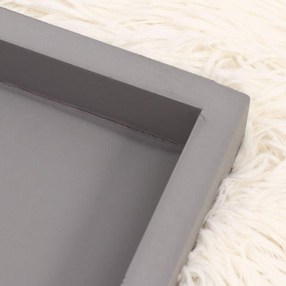 DOITOOL 8.89 Inch Square Thickened Flower Pot Tray Leakproof Plant Saucer Multi-Functional Indoor Balcony Garden Base Grey