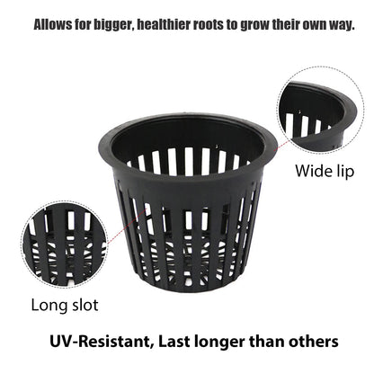 Business King 30 pcs 3 inch net pots & 50 pcs 2 inch net pots with 80 pcs Plant Lable