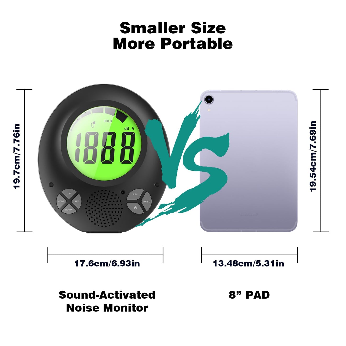 SWAREY Digital Decibel Meter with DIY Voice Warning Function, Wall Hanging Sound Level Meter 35dB to 135dB with Alarm Quiet Please, Sound Level Meter for Schools Hospitals Temples Libraries Theaters