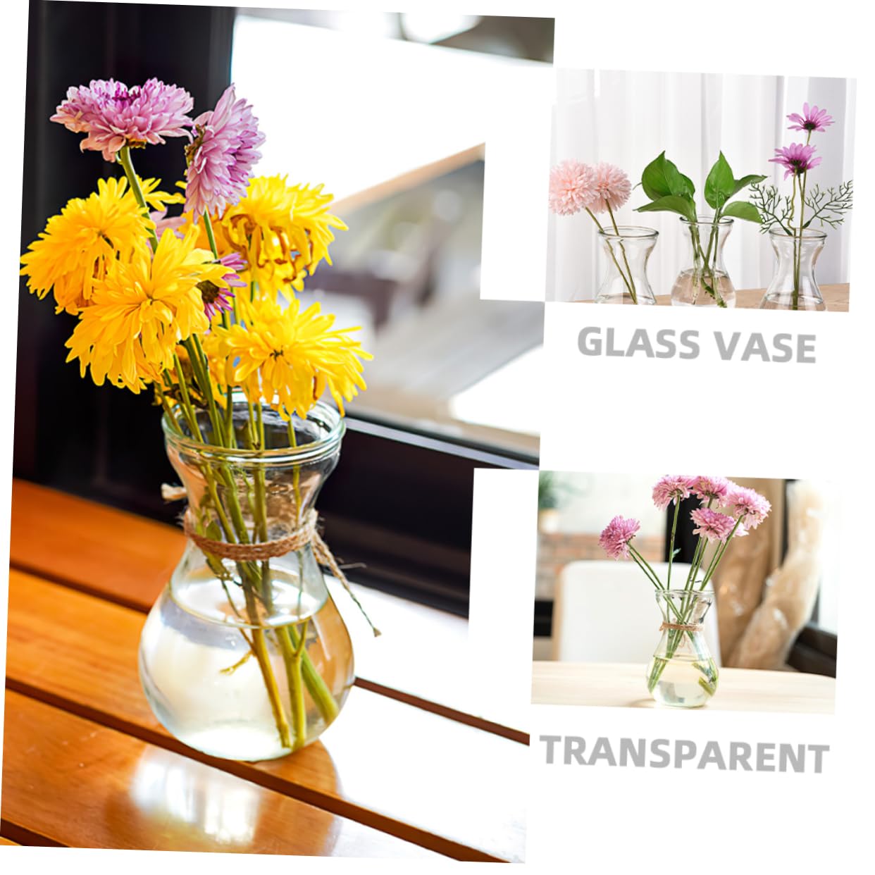 BESTOYARD 5pcs Glass Vases for Flowers Terrarium Decor Centerpieces for Indoor Plants Bud Vases
