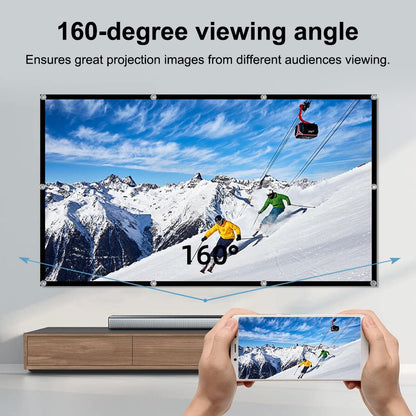 Projector Screen,HUANYINGBJB 4K 16:9 HD Rear Front Projector Screens Foldable Projection Screen Double-Sided Portable Outdoor Indoor Projectors Screen for Movie Night Home Theater (84 inches)