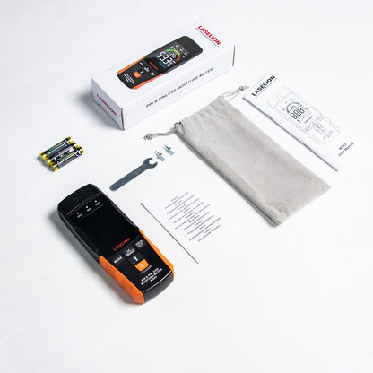 LASELION 2-in-1 Pin & Pinless Moisture Meter MS03 – Accurate Moisture Detection for Wood, Concrete, Drywall, and More – LCD Display with Hold Function, Flashlight, and Auto Power Off