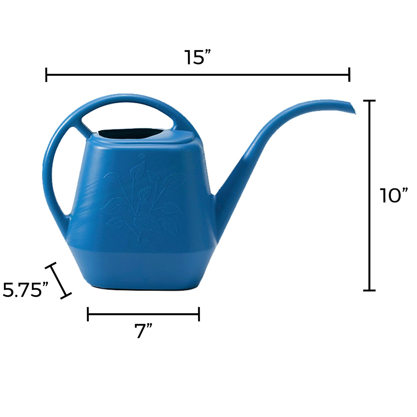 Bloem Watering Can Aqua Rite 1.1 Gallon (144 Fl Oz) Classic Blue