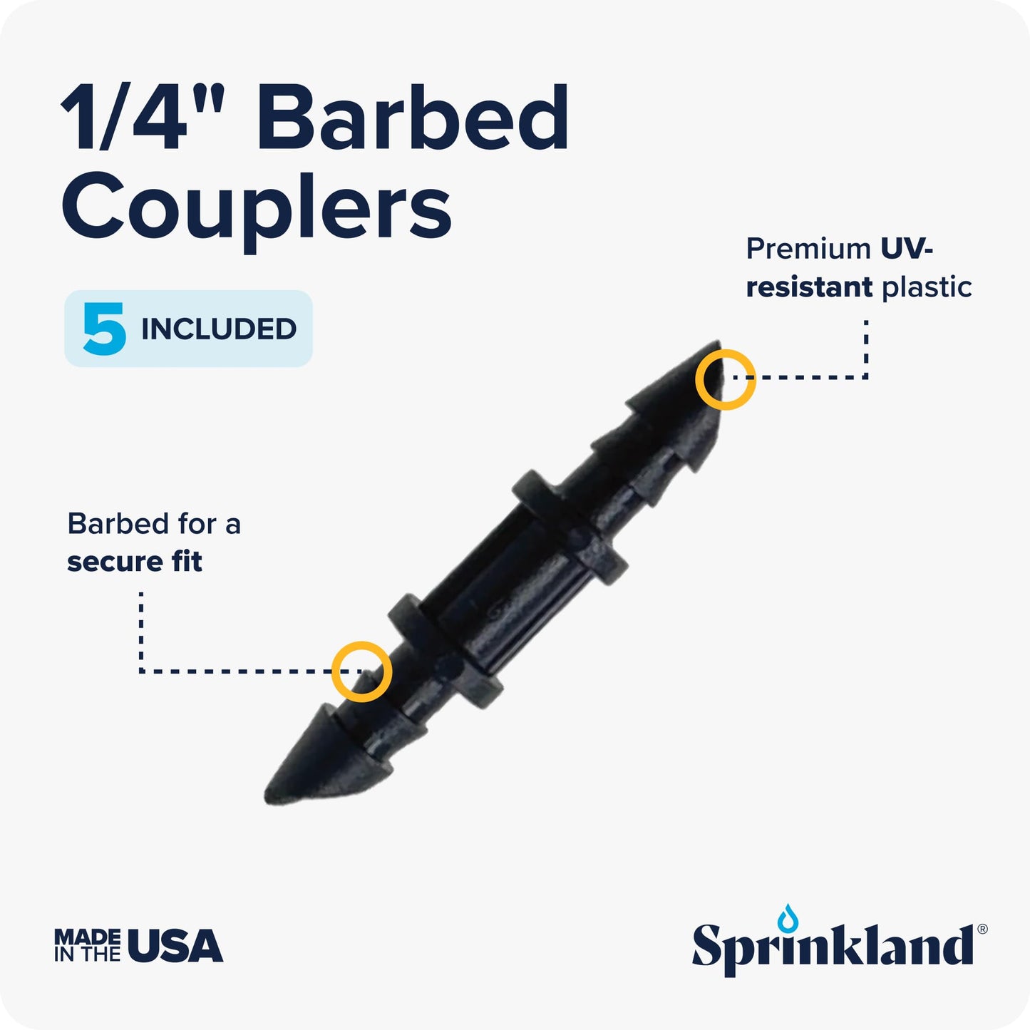 Sprinkland® 1/4" Dripline | Made in USA | 100' ft. Roll | 6" Emitter Spacing | Drip Irrigation Fittings Included