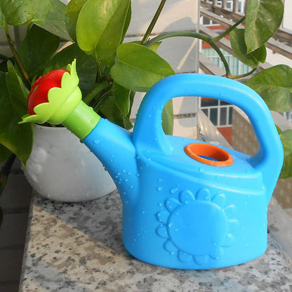 Plastic Watering Can Small Watering Can for Kids Outdoor Garden Flower Pool Beach Bath, Pack of 2 (Random Color)