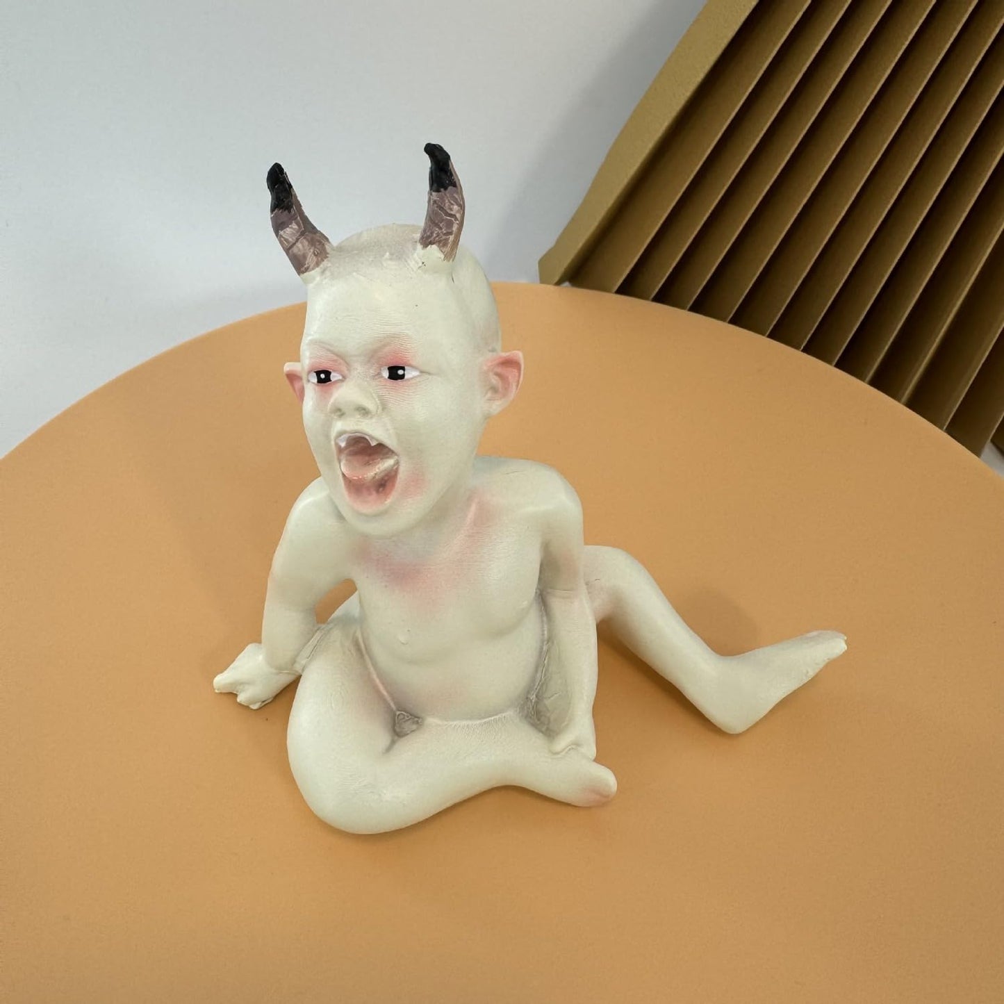 HWHXCZYH Scary Resin Ghost Baby Doll - 4.7" Halloween Haunted House Decor, Horror Party Prop (H)
