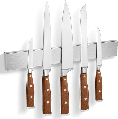 Knife Magnetic Strip, Magnetic Knife Holder for Wall Mount Fridge Refrigerator Knives Magnet Bar Tool Rack RV Kitchen Utensil Holder Metal Kitchen Tool Holder Knives Block RV Accessories 12 Inch