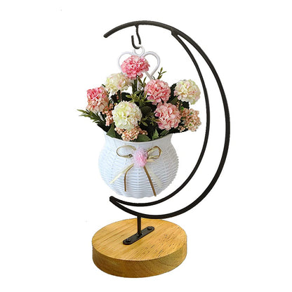 YY YEARCHY Ornament Display Stand Holder Home Wedding Decoration Rack for Hanging Glass Globe Air Plant Flower Pot Stand Iron Pot Hook Stand Terrarium Witch Ball
