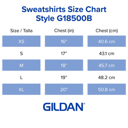Gildan Youth Hoodie Sweatshirt, Style G18500B, Sport Grey, Large