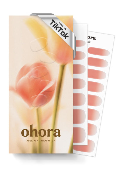 ohora Bundle Set (N Addict Starter Kit) - Red Solid Gel Nail Strips with UV/LED Lamp and Mini Remover, Salon-Quality, Long Lasting, Easy to Apply & Remove - Includes Prep Pads, Nail File, Wooden Stick