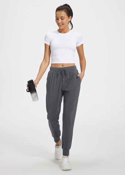 Libin Joggers for Women Tall/Regular/Petite Dance Sweatpants Athletic Workout Trousers Pants Tapered Casual Teacher Yoga Pants for Running Golf Work Cloths, Dark Grey M