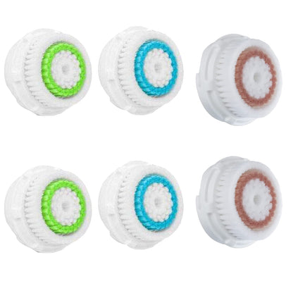 Facial Cleansing Brush Head Replacements Compatible with Clarisonic Mia 1, Mia 2, Mia Fit, Alpha Fit, Smart Profile Uplift, Deep Pore Face Brush Head Replacement Cleaning Tool(Mutil Color)