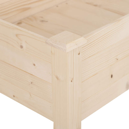 Outsunny Raised Garden Bed with Legs, 48" x 22" x 30", Elevated Wooden Planter Box, Self-Draining with Bed Liner for Vegetables, Herbs, and Flowers Backyard, Patio, Balcony Use, Natural