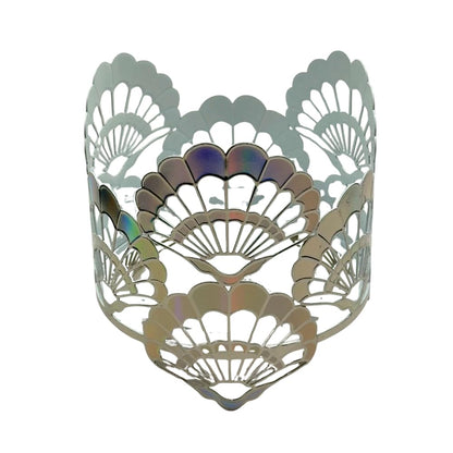 Bath & Body Works OPALESCENT Seashells – Coastal Decorative Metal Sleeve – Fits Standard 3-Wick Candles