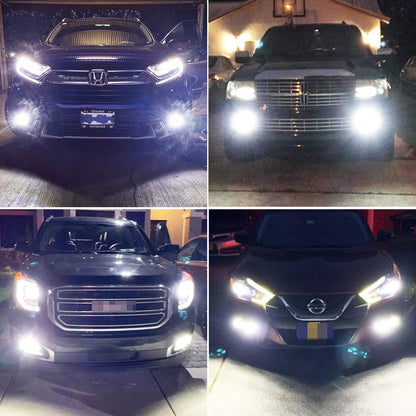 AUXLIGHT H7 H7LL LED Fog Light Bulbs, 2400 Lumens, Aluminum, Xenon White