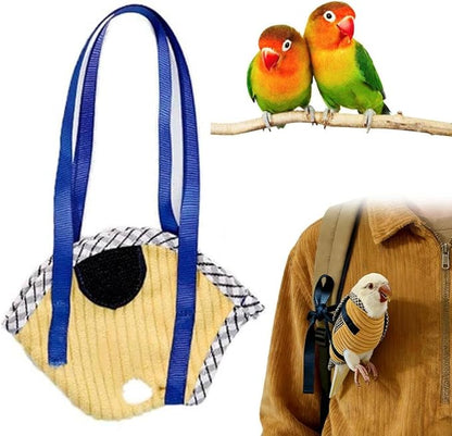 Bird Sling Carrier Bag, Parrot Restrained Vest Escape Resistant Birds Carrier Harness for Budgie, Cockatiel, Green-cheeked Conure, Soft Bird Diaper Flight Suit, for Daily Outdoor & Nail Trimming (XL)
