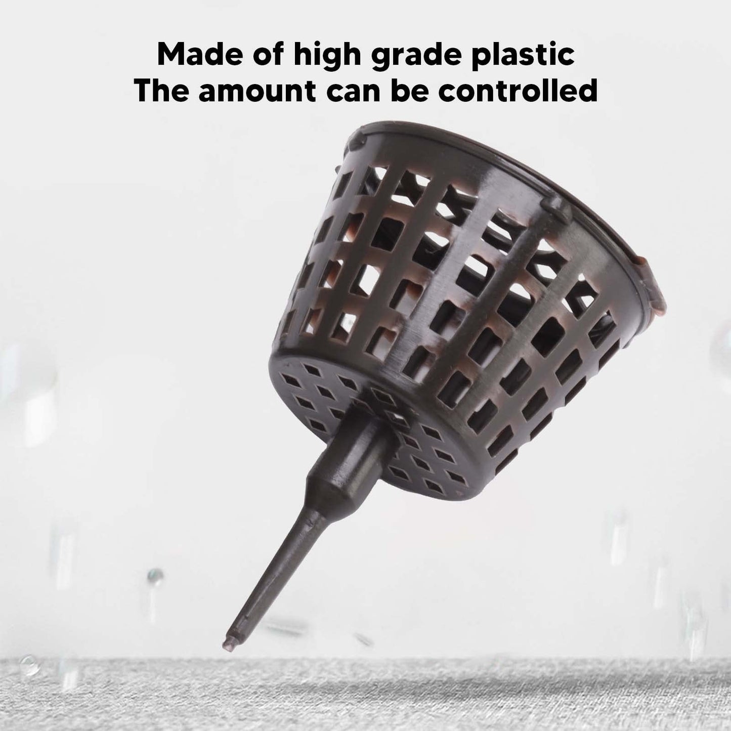 100PCS Plastic Fertilizer Box, Mesh Basket with Lid, Planting Fertilizer Net Pot, Just Needs to be Inserted Directly Into The Growing Soil (Large Size with Lid)