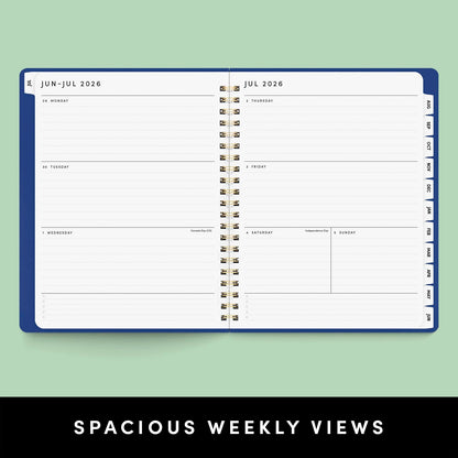 PAPERAGE Academic Planner, Weekly & Monthly Planner & Calendar, 12-Months, July 2026 - June 2027, (9.5" x 11"), School & Student Planning Agenda with Tabs, Bonus Pages & Inner Pocket, Marigold