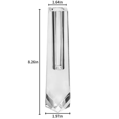 kitCom Series Crystal Vase, Flower Vase, Suitable for Home Decor, Wedding or Gift - 8.3 Inch Luxury Crystal Flower Vase