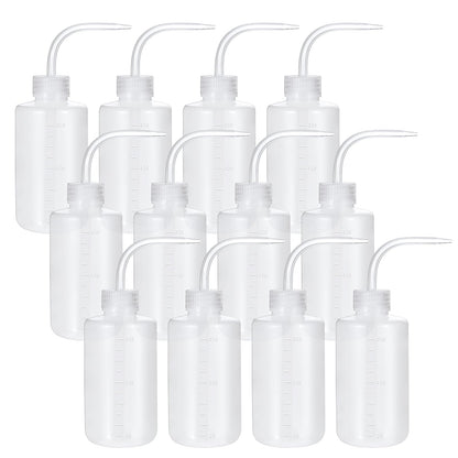 12 Pcs 250ml Plastic Safety Wash Bottles, 8oz, Multipurpose: Watering Plants, Cleaning Tools, Labware, Experiments Ustils