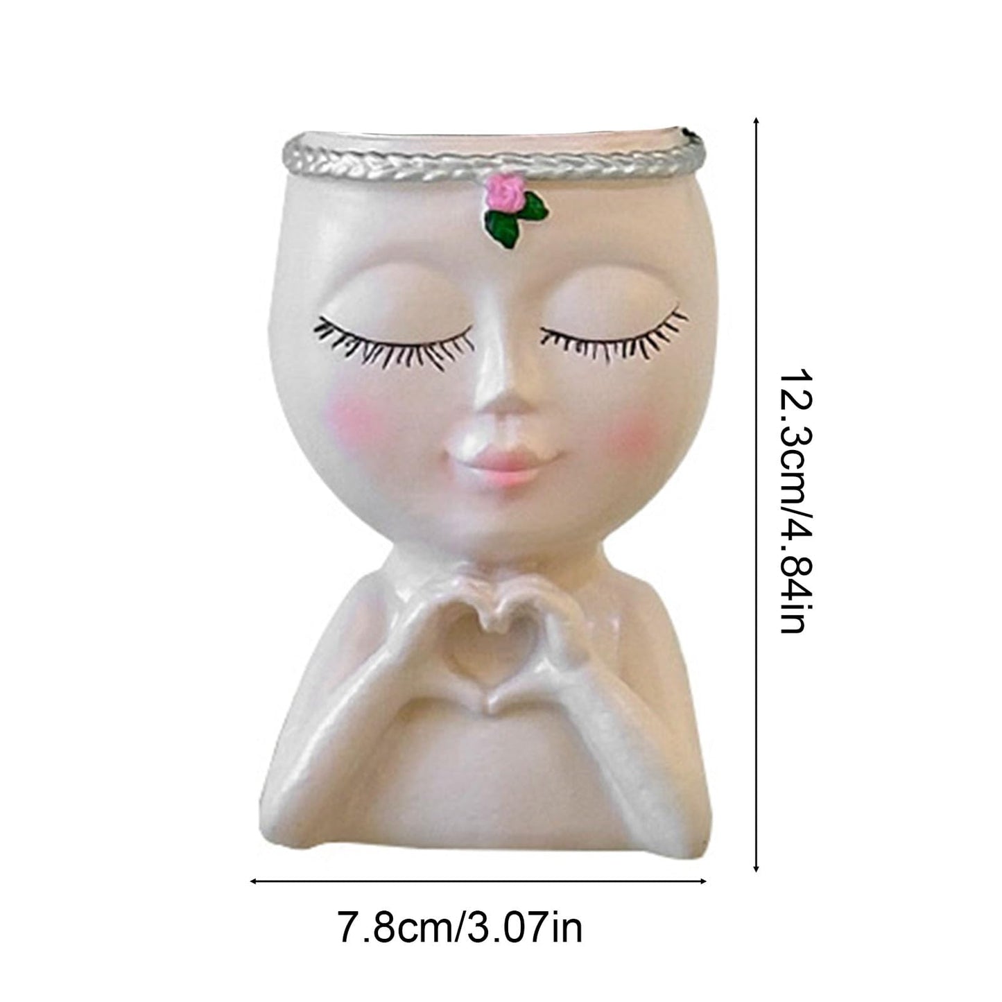 Face Planters Pot Head Unique Face Flower Pot Head Planter for Indoor Plants Cute Small Succulents Pot Indoor Plant Pot with Drainage,Funny-Face-Flower Pot Plant Pots for Outdoor Garden Home Decor B