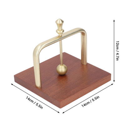 Wood Napkin Holder for Table, Square Tabletop Napkin Dispenser with Metal Lifting Ball, Desktop Tissue Holder for Home, Kitchen, Office, Restaurant, Hotel, Bar (Gold)