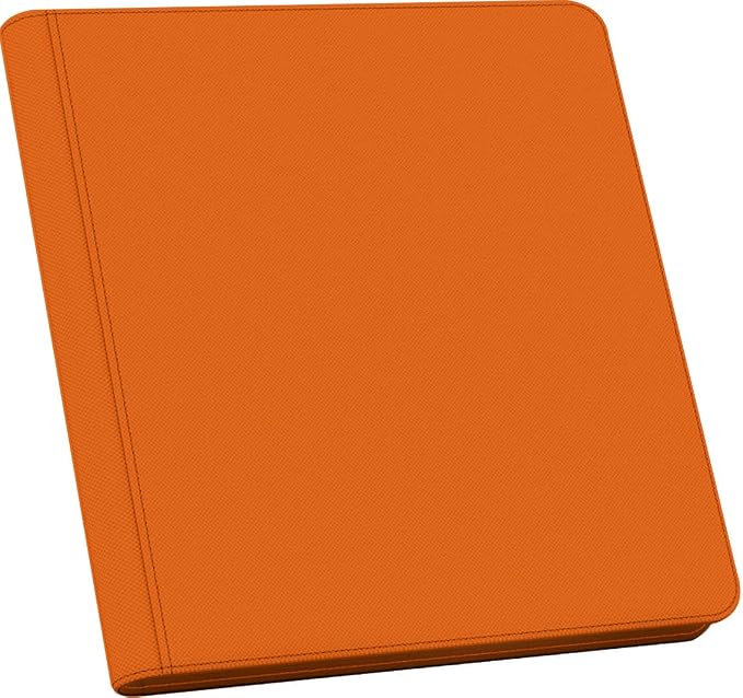 1000+ Pockets Trading Card Binder, 16 Pocket Ringless Side Loading Card Holder Album, Trading Card Album Fit for YuGiOh, MTG, TCG, Game Cards, Sports Cards, Business Cards (Orange)