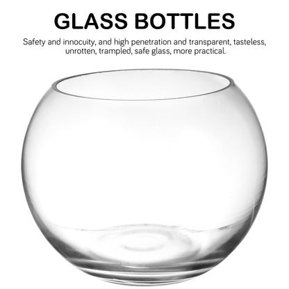 YARNOW Hydroponic Plant Water Storage Bottle with Removable Planting Basket 5.90X5.90X4.33In Clear Self Watering Flowerpot for Indoor Outdoor Aquatic Plants Home Desk Decor