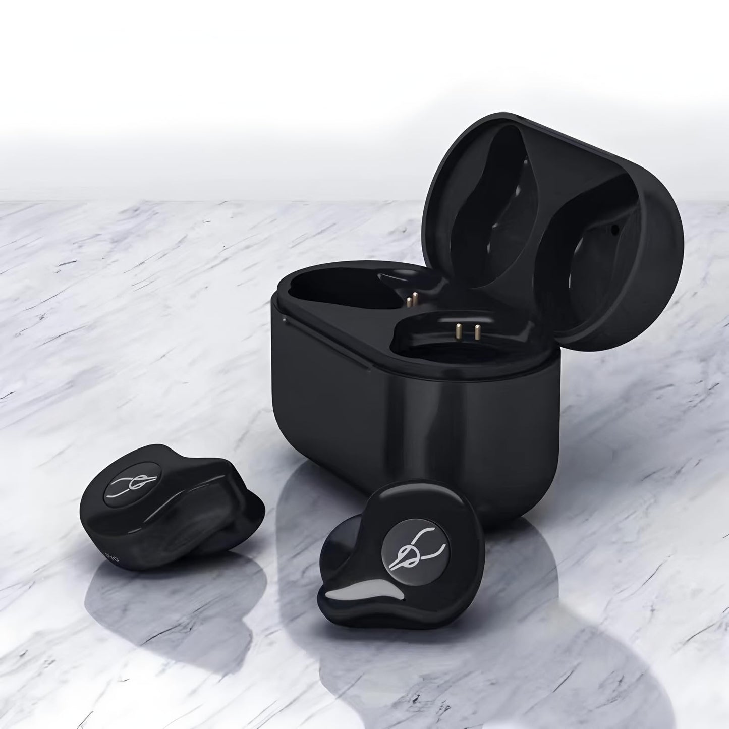 ICESOMNUS Sabbat X12 PRO Semi in-Ear Wireless Earbuds, Bluetooth 5.4 TWS Headphones with Comfortable Open-Fit Design, Clear Calls, Button Siri Control, 30H Long Battery Life,IPX5 Waterproof(Black)