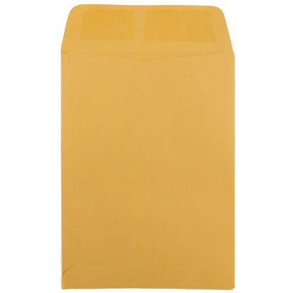 JAM PAPER 5 1/2 x 7 1/2 Open End Catalog Envelopes - Brown Kraft Manila - 50/Pack