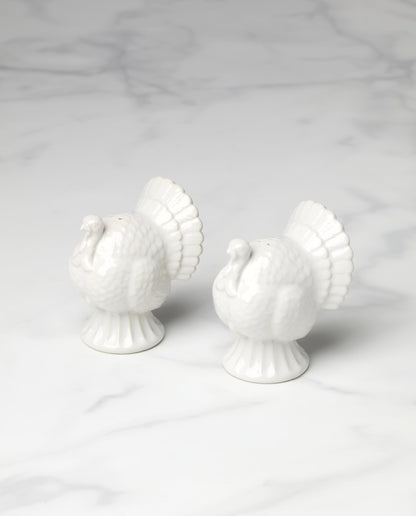 Lenox 898334 French Perle Carved Turkey Salt & Pepper Set