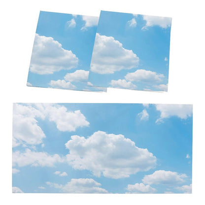 2PCS Fluorescent Light Covers - Magnetic, Filters for Classroom, Home, Office Drop Ceiling Lamps - 4x2Feet (Cloud)