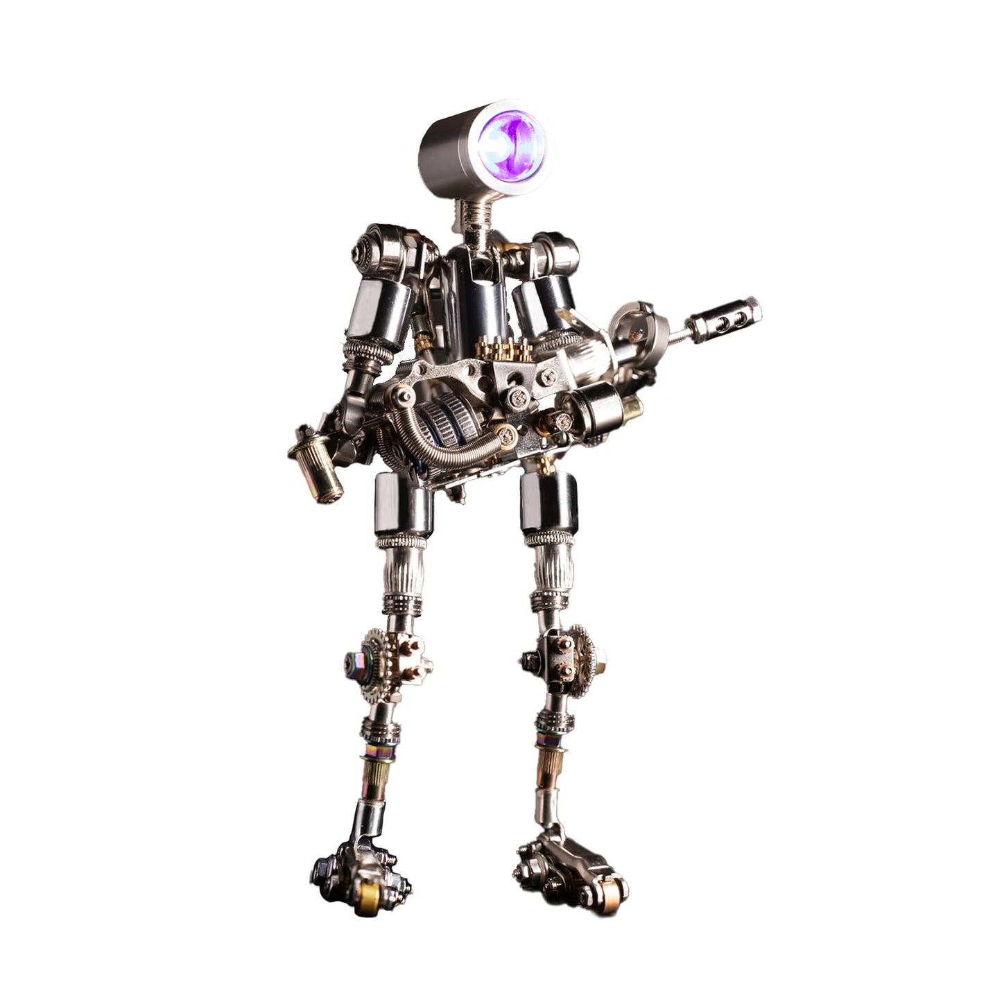 Mostarle Terminator M 3D Metal Puzzle, Arcynix DIY Mechanical Robot Model Kit, Sci-Fi Design LED Light Feature Unique Gift for Adults & Teenager (Purple)