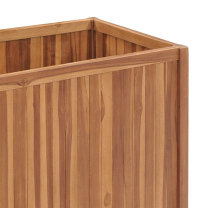 vidaXL Solid Wood Teak Raised-Bed Garden Planter - Large, Durable, Easy to Assemble, Unique Wood Grains, Proposition 65 Warning