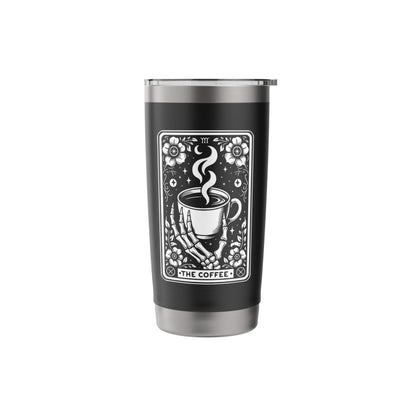 The Coffee Tarot Cards Skeleton Coffee Tarot Card Stainless Steel Insulated Tumbler