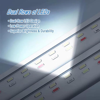 Aquarium Light Clip on Fish Tank Light Full Spectrum Plants Lights with Timer, 3 Colors Mode, 360° Adjustable 2 Light Bar, Led Aquarium Lamp Suitable for 10-18 Inch Fish Tank