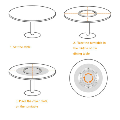 Silent Turntable Bearing Swivel, Household Round Table Rotating Bearing, for Lazy Susan Swivel Turntable Bearing Hardware(200mm (8 inches))