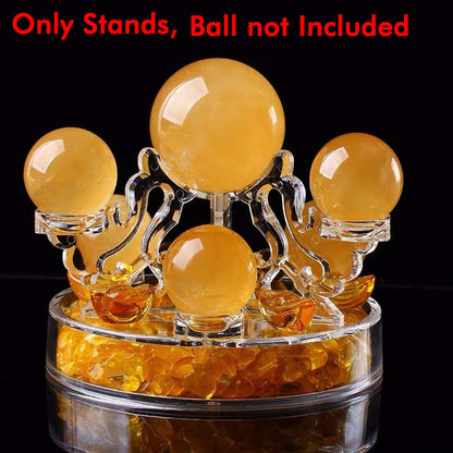 NEBAISEN Acrylic Crystal Ball Base Display Stand Transparent Glass Sphere Ball Holder Stand for 7 Pieces Balls Desktop Ornament