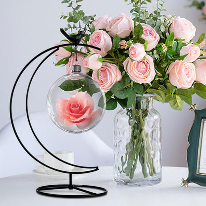 YY YEARCHY Ornament Display Stand Metal Stand Terrarium Air Plant Stand Flower Pot Holder Iron Pothook Stand for Hanging Glass Globe Ball