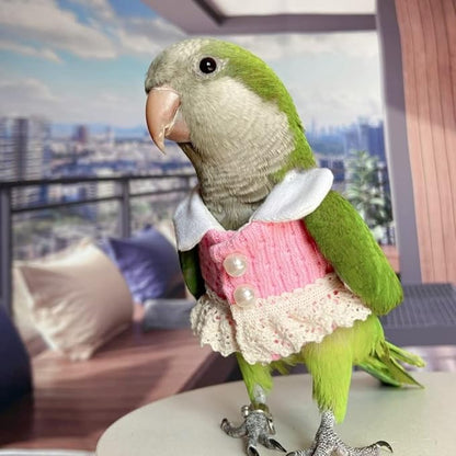Bird Costume Bird Diaper Flight Suit Bird Pink Top Bird Clothes Cosplay Photo Prop for Parrots Lovebird Parakeet Cockatiel Small Animals Apparel (Cockatiel)