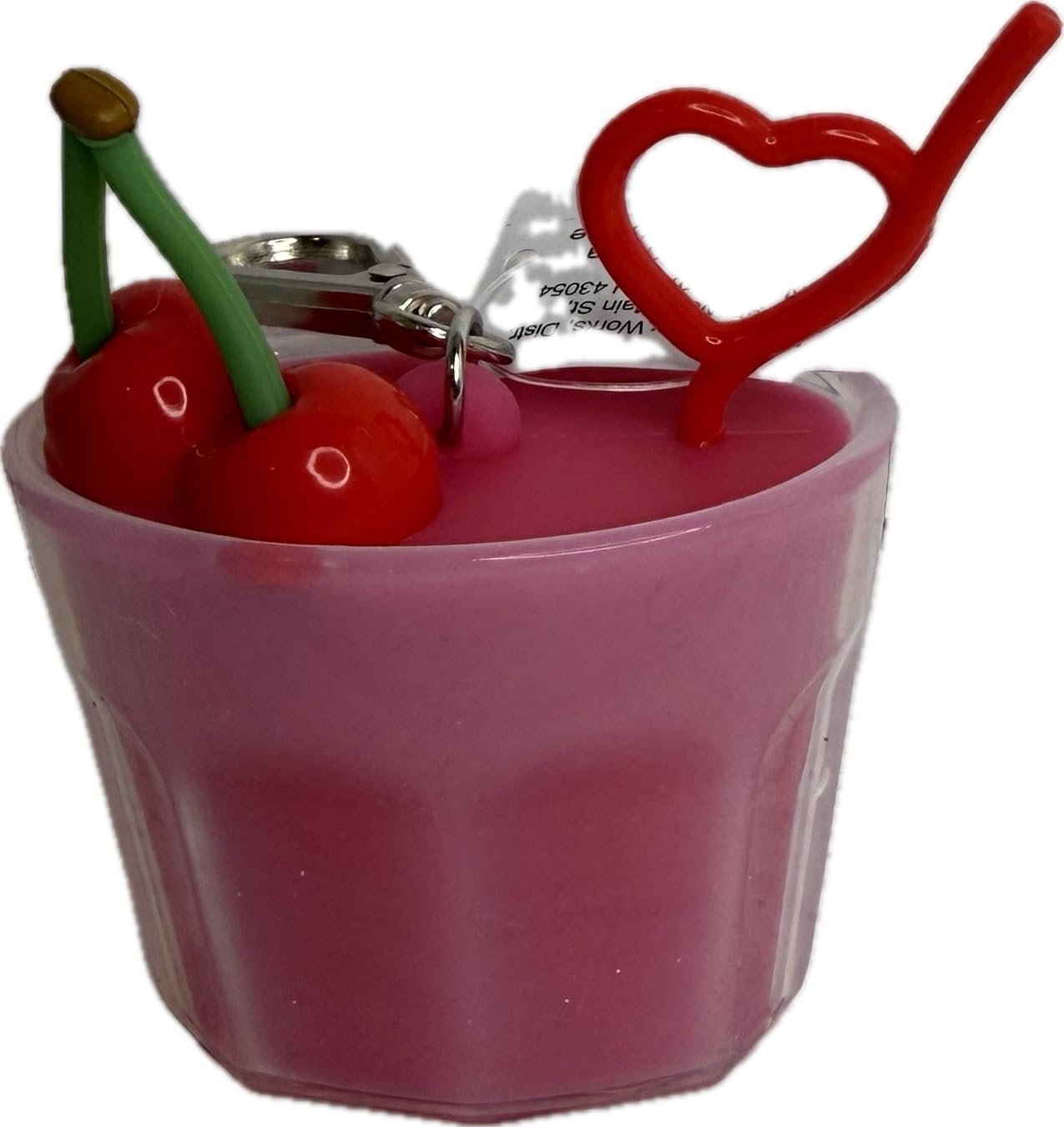 Bath and Body Works Red Cherry Cola Soda With Heart Straw Pocketbac Hand Sanitzer Holder
