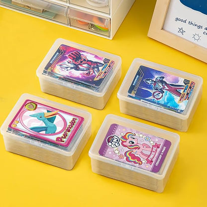 2PCS Card Cases for UNO Cards and Playing Cards, High Capacity Clear Storage Boxes for Trading Cards & More (Card Not Included)