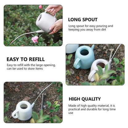 DOITOOL Gardening Watering can with Long Spout 14.17In Lightweight Outdoor Plant Watering Pot Ergonomic Handle Easy Refill Durable Watering Kettle for Lawn and Garden