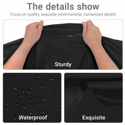 MRJ 12 Pack Black Plastic Tablecloths 54 x 108 Inch Disposable Rectangle Table Covers for Parties, Halloween and Birthdays Waterproof Bulk Table Cloths