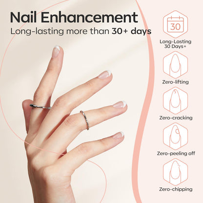 modelones Gel Nail Polish Set 2 Pcs 15ml French Manicure Kit White Nude Pink Jelly Sheer Gel Polish Soak Off UV LED Classic French Tip Gel Polish Natural Nail Art DIY Gift for Women