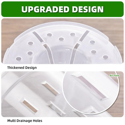 TRUEDAYS Garden Pots Set Orchid Pots with Drainage Holes for Indoor Outdoor Live Plants